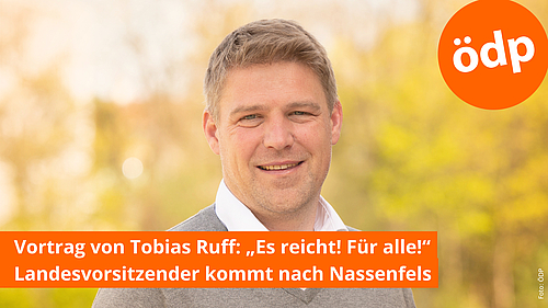 ÖDP-Landesvorsitzender Tobias Ruff