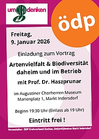 Plakat zur Ankündigung des Vortrags